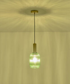 ΦΩΤΙΣΤΙΚΟ ΚΡΕΜΑΣΤΟ ΑΝΑΓΛΥΦΟ ΓΥΑΛΙ 1XΕ27 130X200X1200mm ΠΡΑΣΙΝΟ ARTE ILLUMINA TOPAZ EUROLAMP – 144-24085