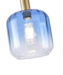 ΦΩΤΙΣΤΙΚΟ ΚΡΕΜΑΣΤΟ ΑΝΑΓΛΥΦΟ ΓΥΑΛΙ 1XΕ27 200X210mmX160cm ΜΠΛΕ ARTE ILLUMINA TOPAZ EUROLAMP – 144-24086