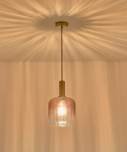 ΦΩΤΙΣΤΙΚΟ ΚΡΕΜΑΣΤΟ ΑΝΑΓΛΥΦΟ ΓΥΑΛΙ 1XΕ27 200X210mmX160cm ΜΕΛΙ ARTE ILLUMINA TOPAZ EUROLAMP – 144-24087