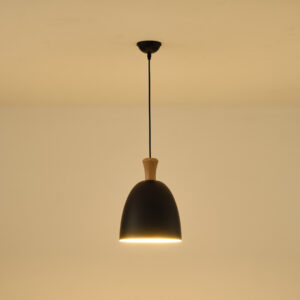 ΦΩΤΙΣΤΙΚΟ ΚΡΕΜΑΣΤΟ ΜΕΤΑΛΛΟ 1XΕ27 230X230mm ΜΑΥΡΟ ARTE ILLUMINA SIMPLO EUROLAMP – 144-24123