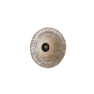ΑΠΛΙΚΑ ΤΟΙΧΟΥ ΒΑΜΒΟΟ 1XE27  400X140mm ΚΑΦΕ-ΜΑΥΡΟ ARTE ILLUMINA CYCLONE EUROLAMP – 144-32015