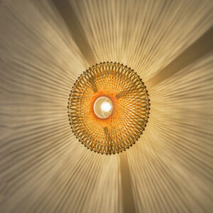 ΑΠΛΙΚΑ ΤΟΙΧΟΥ ΒΑΜΒΟΟ 1XE27  400X140mm ΚΑΦΕ-ΜΑΥΡΟ ARTE ILLUMINA CYCLONE EUROLAMP – 144-32015