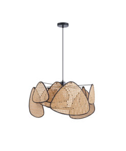 ΦΩΤΙΣΤΙΚΟ ΚΡΕΜΑΣΤΟ ΡΑΤΤΑΝ 1XE27 390Χ1270mm ΚΑΦΕ-ΜΑΥΡΟ ARTE ILLUMINA KAI EUROLAMP – 144-33035