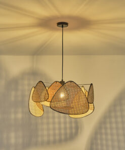 ΦΩΤΙΣΤΙΚΟ ΚΡΕΜΑΣΤΟ ΡΑΤΤΑΝ 1XE27 390Χ1270mm ΚΑΦΕ-ΜΑΥΡΟ ARTE ILLUMINA KAI EUROLAMP – 144-33035