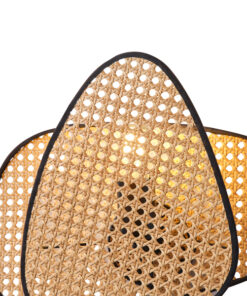 ΑΠΛΙΚΑ ΤΟΙΧΟΥ ΡΑΤΤΑΝ 1XE27 430Χ300mm ΚΑΦΕ-ΜΑΥΡΟ ARTE ILLUMINA KAI EUROLAMP – 144-33036