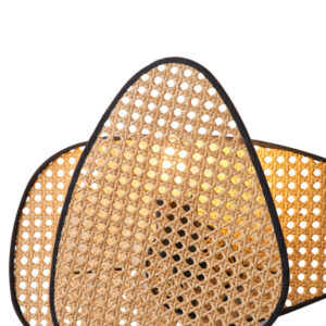 ΑΠΛΙΚΑ ΤΟΙΧΟΥ ΡΑΤΤΑΝ 1XE27 430Χ300mm ΚΑΦΕ-ΜΑΥΡΟ ARTE ILLUMINA KAI EUROLAMP – 144-33036