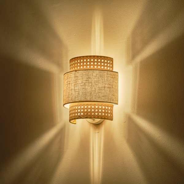 ΑΠΛΙΚΑ ΤΟΙΧΟΥ ΥΦΑΣΜΑ 1XE27 260X460mm MΠΕΖ-ΜΑΤ ΛΕΥΚΟ ARTE ILLUMINA ISLA EUROLAMP – 144-33053