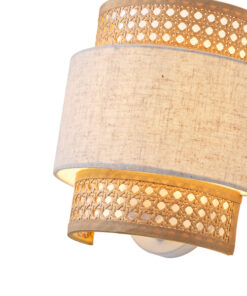 ΑΠΛΙΚΑ ΤΟΙΧΟΥ ΥΦΑΣΜΑ 1XE27 260X460mm MΠΕΖ-ΜΑΤ ΛΕΥΚΟ ARTE ILLUMINA ISLA EUROLAMP – 144-33053