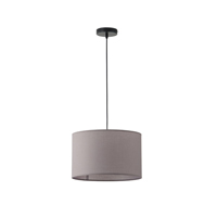 ΦΩΤΙΣΤΙΚΟ ΚΡΕΜΑΣΤΟ ΥΦΑΣΜΑ 1XΕ27 Φ380Χ240mm  ΓΚΡΙ ARTE ILLUMINA SOHO EUROLAMP – 144-33068