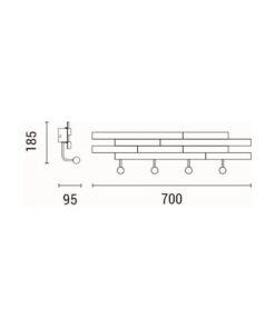 ΦΩΤΙΣΤΙΚΟ ΕΠΙΤΟΙΧΙΟ LED 10W 700Lm 3000K 700X185X95mm ΞΥΛΟ-ΜΕΤΑΛΛΟ ARTE ILLUMINA WAL EUROLAMP – 144-33080