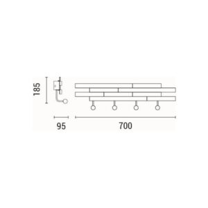 ΦΩΤΙΣΤΙΚΟ ΕΠΙΤΟΙΧΙΟ LED 10W 700Lm 3000K 700X185X95mm ΞΥΛΟ-ΜΕΤΑΛΛΟ ARTE ILLUMINA WAL EUROLAMP – 144-33080