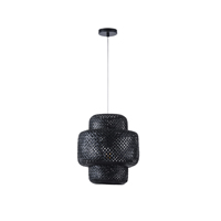 ΦΩΤΙΣΤΙΚΟ ΚΡΕΜΑΣΤΟ BAMBOO 1XE27  310X310X350mm ΜΑΥΡΟ ARTE ILLUMINA AVRA EUROLAMP – 144-33087