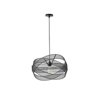 ΦΩΤΙΣΤΙΚΟ ΚΡΕΜΑΣΤΟ ΜΕΤΑΛΛΟ 1xΕ27 250X250X1280mm ΜΑΥΡΟ ARTE ILLUMINA OGGI EUROLAMP – 144-46015