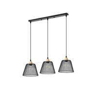 ΦΩΤΙΣΤΙΚΟ ΚΡΕΜΑΣΤΟ ΜΕΤΑΛΛΟ 3ΦΩΤΟ 3XE27  370X370X1260mm ΜΑΥΡΟ ARTE ILLUMINA NET EUROLAMP – 144-46030