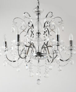 ΦΩΤΙΣΤΙΚΟ ΚΡΕΜΑΣΤΟ ΜΕΤΑΛΛΟ-ΓΥΑΛΙ 6ΦΩΤΟ 6XE27 650X1560mm ΛΕΥΚΟ ARTE ILLUMINA HEIR EUROLAMP – 144-47000