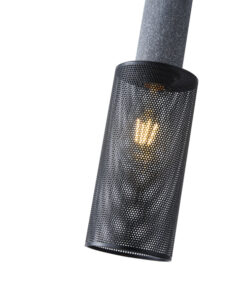 ΦΩΤΙΣΤΙΚΟ ΚΡΕΜΑΣΤΟ TΣΙΜΕΝΤΟ&ΜΕΤΑΛΛΟ 1xΕ27 100X100X340mm ΜΑΥΡΟ ARTE ILLUMINA SCOURO EUROLAMP – 144-50000