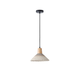 ΦΩΤΙΣΤΙΚΟ ΚΡΕΜΑΣΤΟ RUBBER WOOD&ΤΣΙΜΕΝΤΟ 1xΕ27 250X250X180mm ΧΑΚΙ ARTE ILLUMINA GESSO EUROLAMP – 144-50014