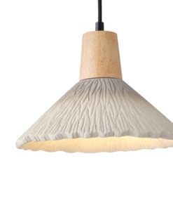 ΦΩΤΙΣΤΙΚΟ ΚΡΕΜΑΣΤΟ RUBBER WOOD&ΤΣΙΜΕΝΤΟ 1xΕ27 250X250X180mm ΧΑΚΙ ARTE ILLUMINA GESSO EUROLAMP – 144-50014