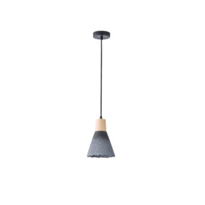 ΦΩΤΙΣΤΙΚΟ ΚΡΕΜΑΣΤΟ RUBBER WOOD&ΤΣΙΜΕΝΤΟ 1xΕ27 160X160X220mm ΜΑΥΡΟ ARTE ILLUMINA GESSO EUROLAMP – 144-50015