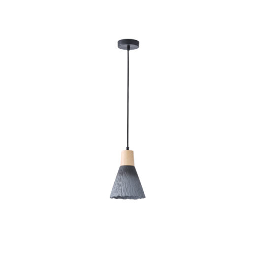 ΦΩΤΙΣΤΙΚΟ ΚΡΕΜΑΣΤΟ RUBBER WOOD&ΤΣΙΜΕΝΤΟ 1xΕ27 160X160X220mm ΜΑΥΡΟ ARTE ILLUMINA GESSO EUROLAMP – 144-50015