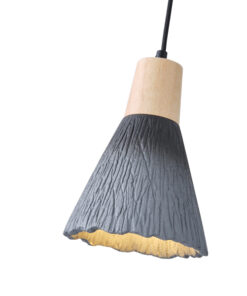 ΦΩΤΙΣΤΙΚΟ ΚΡΕΜΑΣΤΟ RUBBER WOOD&ΤΣΙΜΕΝΤΟ 1xΕ27 160X160X220mm ΜΑΥΡΟ ARTE ILLUMINA GESSO EUROLAMP – 144-50015