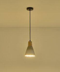 ΦΩΤΙΣΤΙΚΟ ΚΡΕΜΑΣΤΟ RUBBER WOOD&ΤΣΙΜΕΝΤΟ 1xΕ27 160X160X220mm ΧΑΚΙ ARTE ILLUMINA GESSO EUROLAMP – 144-50016