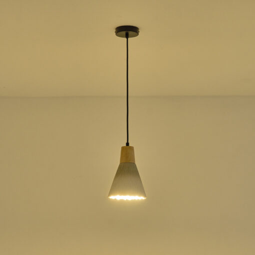 ΦΩΤΙΣΤΙΚΟ ΚΡΕΜΑΣΤΟ RUBBER WOOD&ΤΣΙΜΕΝΤΟ 1xΕ27 160X160X220mm ΧΑΚΙ ARTE ILLUMINA GESSO EUROLAMP – 144-50016
