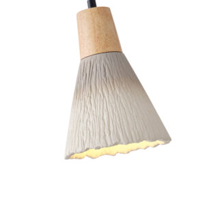 ΦΩΤΙΣΤΙΚΟ ΚΡΕΜΑΣΤΟ RUBBER WOOD&ΤΣΙΜΕΝΤΟ 1xΕ27 160X160X220mm ΧΑΚΙ ARTE ILLUMINA GESSO EUROLAMP – 144-50016