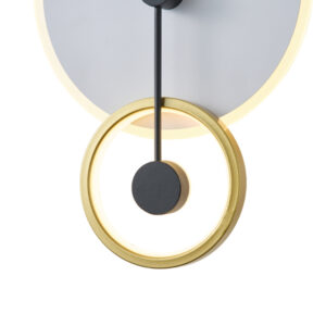 ΦΩΤΙΣΤΙΚΟ TOIXOY ΜΕΤΑΛΛIKO LED 15W 1000Lm 3000K 280x400x70mm ΧΡΥΣΟ ARTE ILLUMINA O CLOCK EUROLAMP – 144-58026