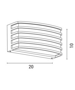 ΑΠΛΙΚΑ ΤΟΙΧΟΥ ΟΒΑΛ Ε27 200X100X90mm ΛΕΥΚΗ ARTE ILLUMINA EUROLAMP – 145-20239