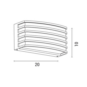 ΑΠΛΙΚΑ ΤΟΙΧΟΥ ΟΒΑΛ Ε27 200X100X90mm ΛΕΥΚΗ ARTE ILLUMINA EUROLAMP – 145-20239