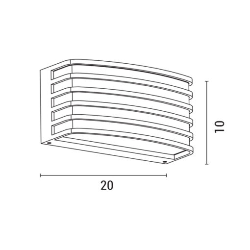 ΑΠΛΙΚΑ ΤΟΙΧΟΥ ΟΒΑΛ Ε27 200X100X90mm ΛΕΥΚΗ ARTE ILLUMINA EUROLAMP – 145-20239