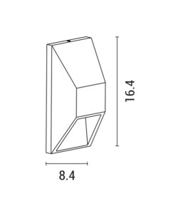 ΦΩΤΙΣΤΙΚΟ ΤΟΙΧΟΥ ΑΛΟΥΜΙΝΙΟΥ 1W 164X82X54.5mm ΓΡΑΦΙΤΗΣ ARTE ILLUMINA EUROLAMP – 145-20245