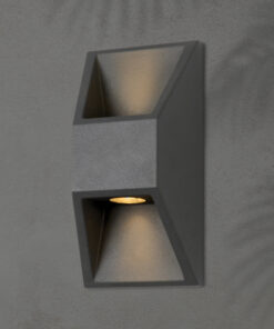 ΦΩΤΙΣΤΙΚΟ ΤΟΙΧΟΥ ΑΛΟΥΜΙΝΙΟΥ 2X1W 164X82X54.5mm ΓΡΑΦΙΤΗΣ ARTE ILLUMINA EUROLAMP – 145-20246