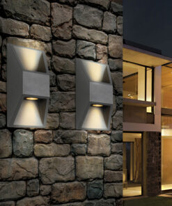 ΦΩΤΙΣΤΙΚΟ ΤΟΙΧΟΥ ΑΛΟΥΜΙΝΙΟΥ 2X1W 164X82X54.5mm ΓΡΑΦΙΤΗΣ ARTE ILLUMINA EUROLAMP – 145-20246