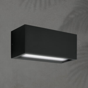 ΑΠΛΙΚΑ ΤΟΙΧΟΥ 2XΕ27 250X110X10 IP54 ΜΑΥΡΗ  UP DOWN ARTE ILLUMINA AMIGO EUROLAMP – 145-20633