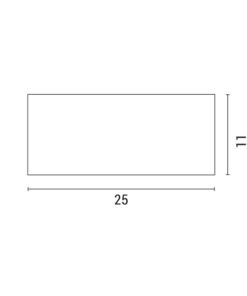 ΑΠΛΙΚΑ ΤΟΙΧΟΥ 2XΕ27 250X110X10 IP54 ΜΑΥΡΗ UP DOWN ARTE ILLUMINA AMIGO EUROLAMP – 145-20633