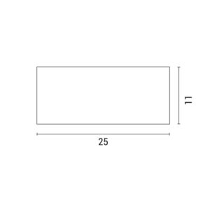 ΑΠΛΙΚΑ ΤΟΙΧΟΥ 2XΕ27 250X110X10 IP54 ΜΑΥΡΗ UP DOWN ARTE ILLUMINA AMIGO EUROLAMP – 145-20633