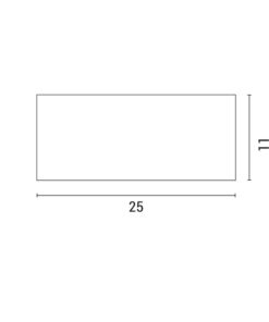 ΑΠΛΙΚΑ ΤΟΙΧΟΥ 1XΕ27 250X110X10 IP54 ΓΡΑΦΙΤΗ UP DOWN ARTE ILLUMINA AMIGO EUROLAMP – 145-20634