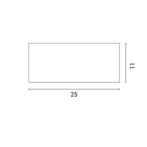 ΑΠΛΙΚΑ ΤΟΙΧΟΥ 1XΕ27 250X110X10 IP54 ΓΡΑΦΙΤΗ UP DOWN ARTE ILLUMINA AMIGO EUROLAMP – 145-20634