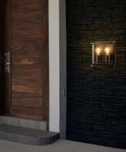 ΑΠΛΙΚΑ ΤΟΙΧΟΥ ΜΕΤΑΛΛΙΚΗ Ε27 2Χ20W 220X220X95mm IP65 ΜΑΥΡΗ ARTE ILLUMINA EUROLAMP – 145-20635