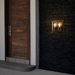 ΑΠΛΙΚΑ ΤΟΙΧΟΥ ΜΕΤΑΛΛΙΚΗ Ε27 2Χ20W 220X220X95mm IP65 ΜΑΥΡΗ ARTE ILLUMINA EUROLAMP – 145-20635
