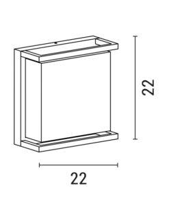ΑΠΛΙΚΑ ΤΟΙΧΟΥ ΜΕΤΑΛΛΙΚΗ Ε27 2Χ20W 220X220X95mm IP65 ΜΑΥΡΗ ARTE ILLUMINA EUROLAMP – 145-20635