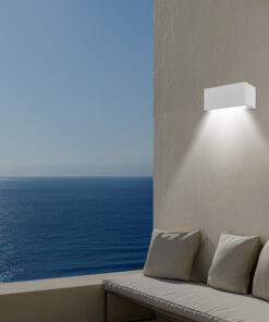 ΑΠΛΙΚΑ ΤΟΙΧΟΥ 2XΕ27 250X110X10 IP54 ΛΕΥΚΗ UP DOWN ARTE ILLUMINA AMIGO EUROLAMP – 145-20638