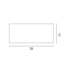 ΑΠΛΙΚΑ ΤΟΙΧΟΥ 2XΕ27 250X110X10 IP54 ΛΕΥΚΗ UP DOWN ARTE ILLUMINA AMIGO EUROLAMP – 145-20638