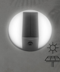 ΑΠΛΙΚΑ ΣΤΡΟΓΓΥΛΗ ΜΕ ΗΛΙΑΚΟ PANEL ΜΑΥΡΟ 5W 500LM 4000Κ IP54 ARTE ILLUMINA EUROLAMP – 145-20827