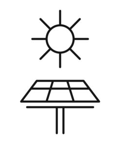 ΑΠΛΙΚΑ ΣΤΡΟΓΓΥΛΗ ΜΕ ΗΛΙΑΚΟ PANEL ΜΑΥΡΟ 5W 500LM 4000Κ IP54 ARTE ILLUMINA EUROLAMP – 145-20827