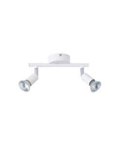 ΣΠΟΤ ΚΙΝΗΤΟ 2ΦΩΤΟ ΜΕΤΑΛΛΙΚΟ 2XGU10 220X80X125mm ΛΕΥΚΟ ARTE ILLUMINA VORRAS EUROLAMP – 145-25240