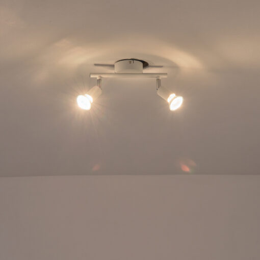 ΣΠΟΤ ΚΙΝΗΤΟ 2ΦΩΤΟ ΜΕΤΑΛΛΙΚΟ 2XGU10 220X80X125mm ΛΕΥΚΟ  ARTE ILLUMINA VORRAS EUROLAMP – 145-25240
