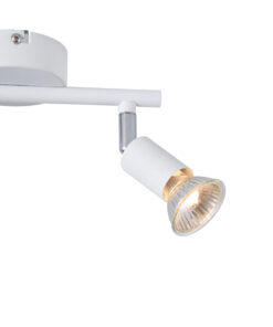 ΣΠΟΤ ΚΙΝΗΤΟ 2ΦΩΤΟ ΜΕΤΑΛΛΙΚΟ 2XGU10 220X80X125mm ΛΕΥΚΟ ARTE ILLUMINA VORRAS EUROLAMP – 145-25240